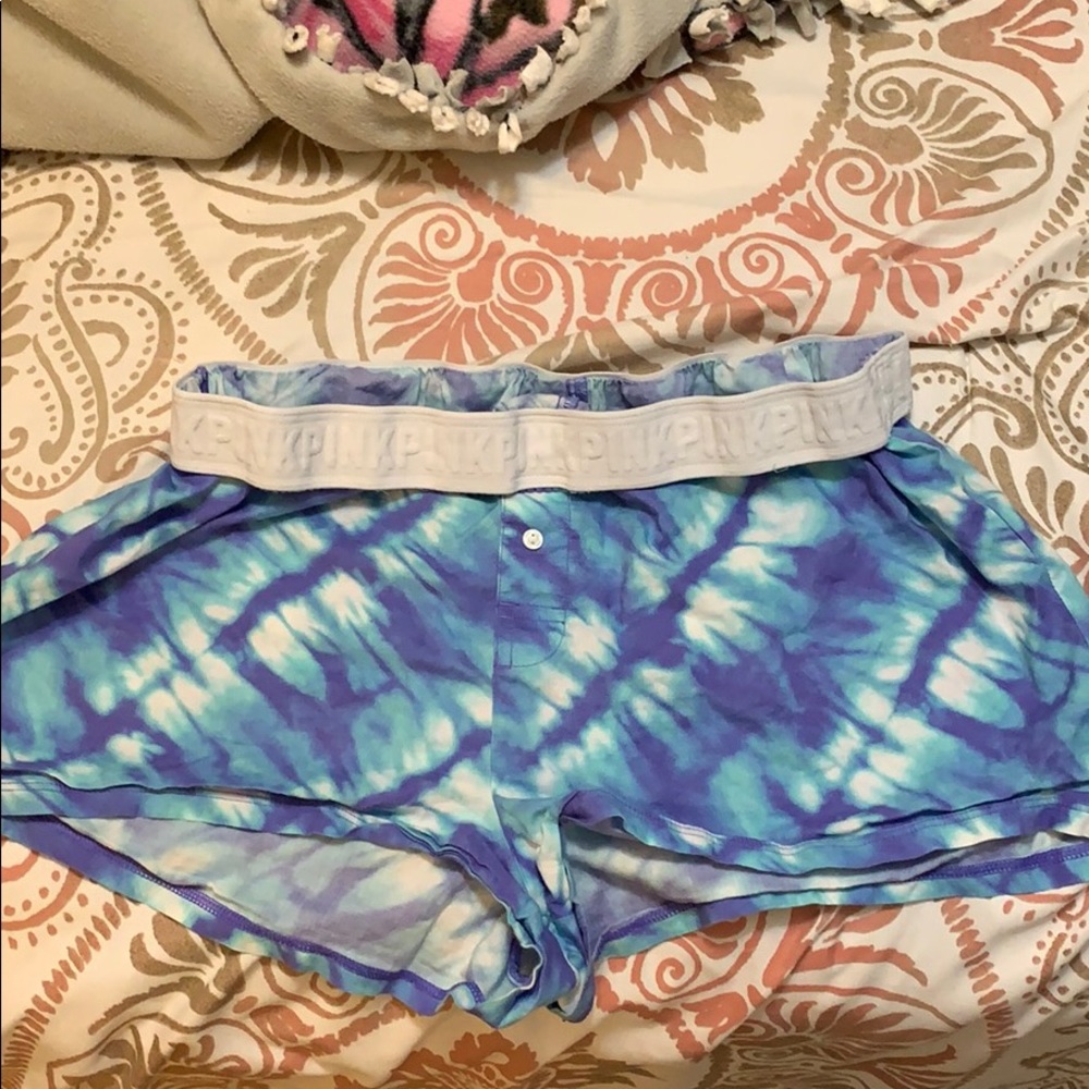 PINK tie dye boxer shorts